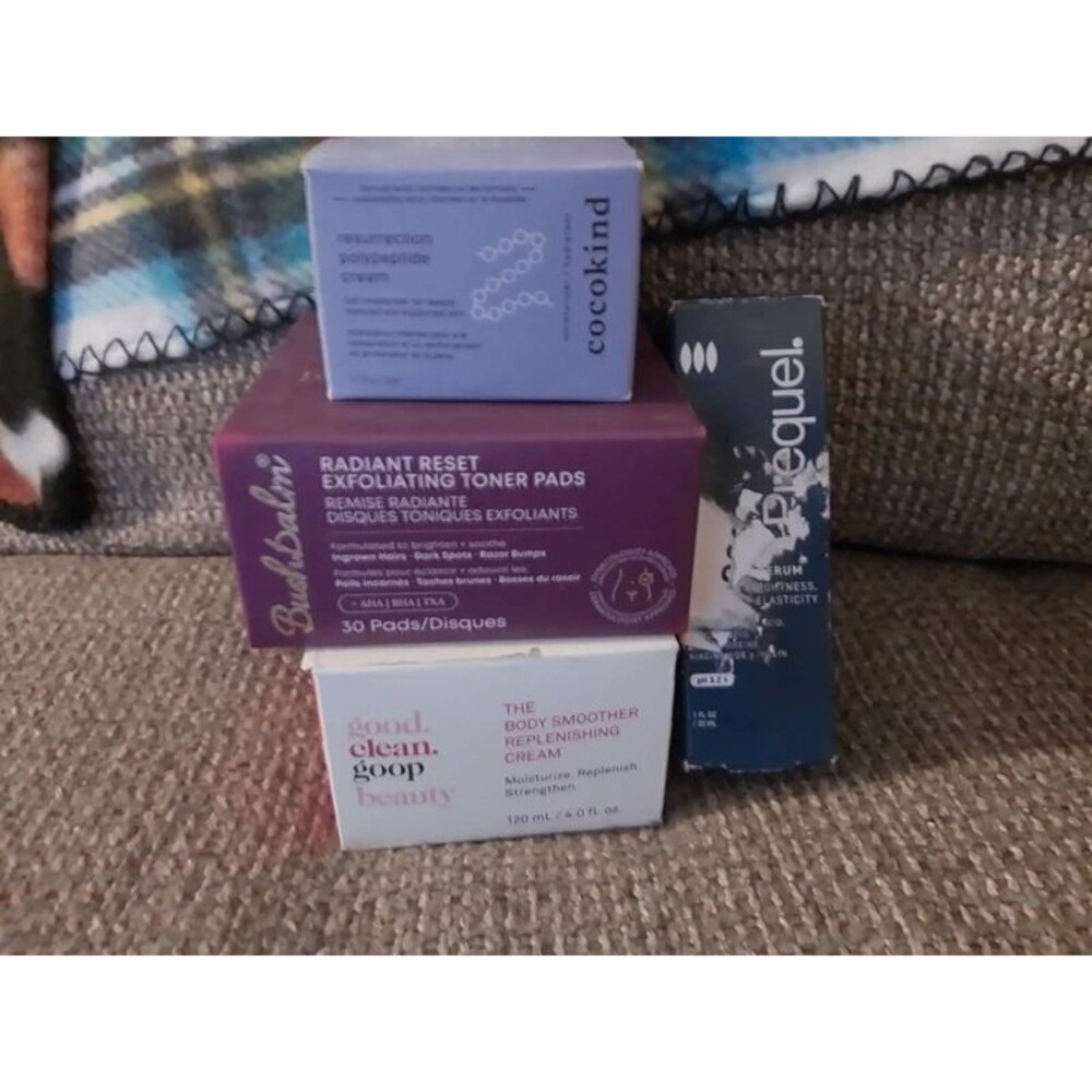 Good Clean Goop & Cocokind Skincare Set - Body Cream, Toner Pads & Face Cream